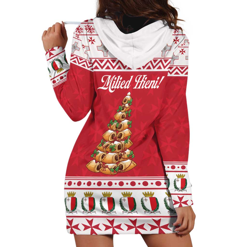 Traditional Maltese Imqaret Pastry Hoodie Dress Malta Imqaret Christmas Tree - Wonder Print Shop