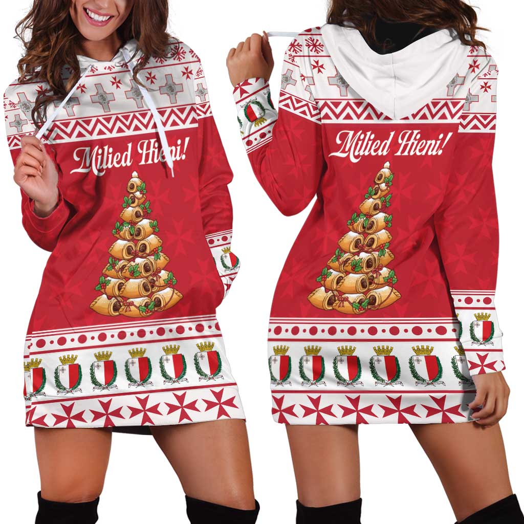 Traditional Maltese Imqaret Pastry Hoodie Dress Malta Imqaret Christmas Tree - Wonder Print Shop