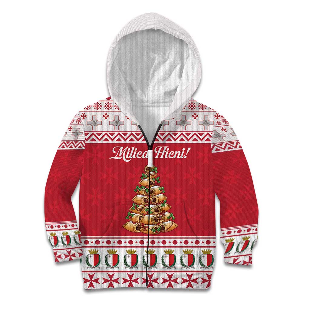 Traditional Maltese Imqaret Pastry Kid Hoodie Malta Imqaret Christmas Tree - Wonder Print Shop