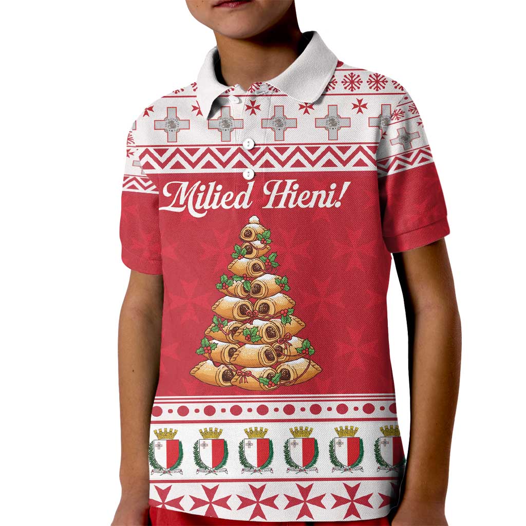 Traditional Maltese Imqaret Pastry Kid Polo Shirt Malta Imqaret Christmas Tree - Wonder Print Shop