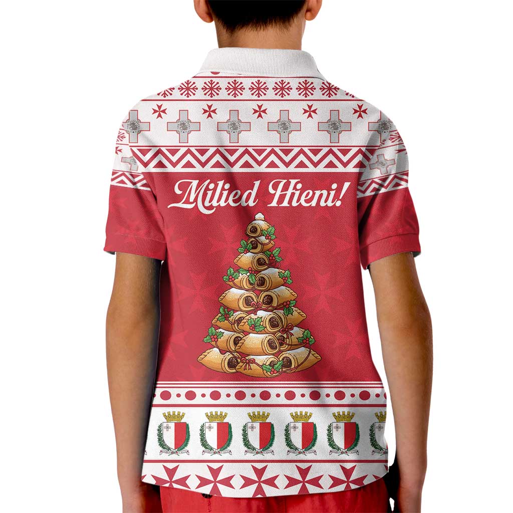 Traditional Maltese Imqaret Pastry Kid Polo Shirt Malta Imqaret Christmas Tree - Wonder Print Shop