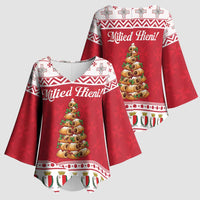 Traditional Maltese Imqaret Pastry Kimono Sleeve Blouse Malta Imqaret Christmas Tree - Wonder Print Shop