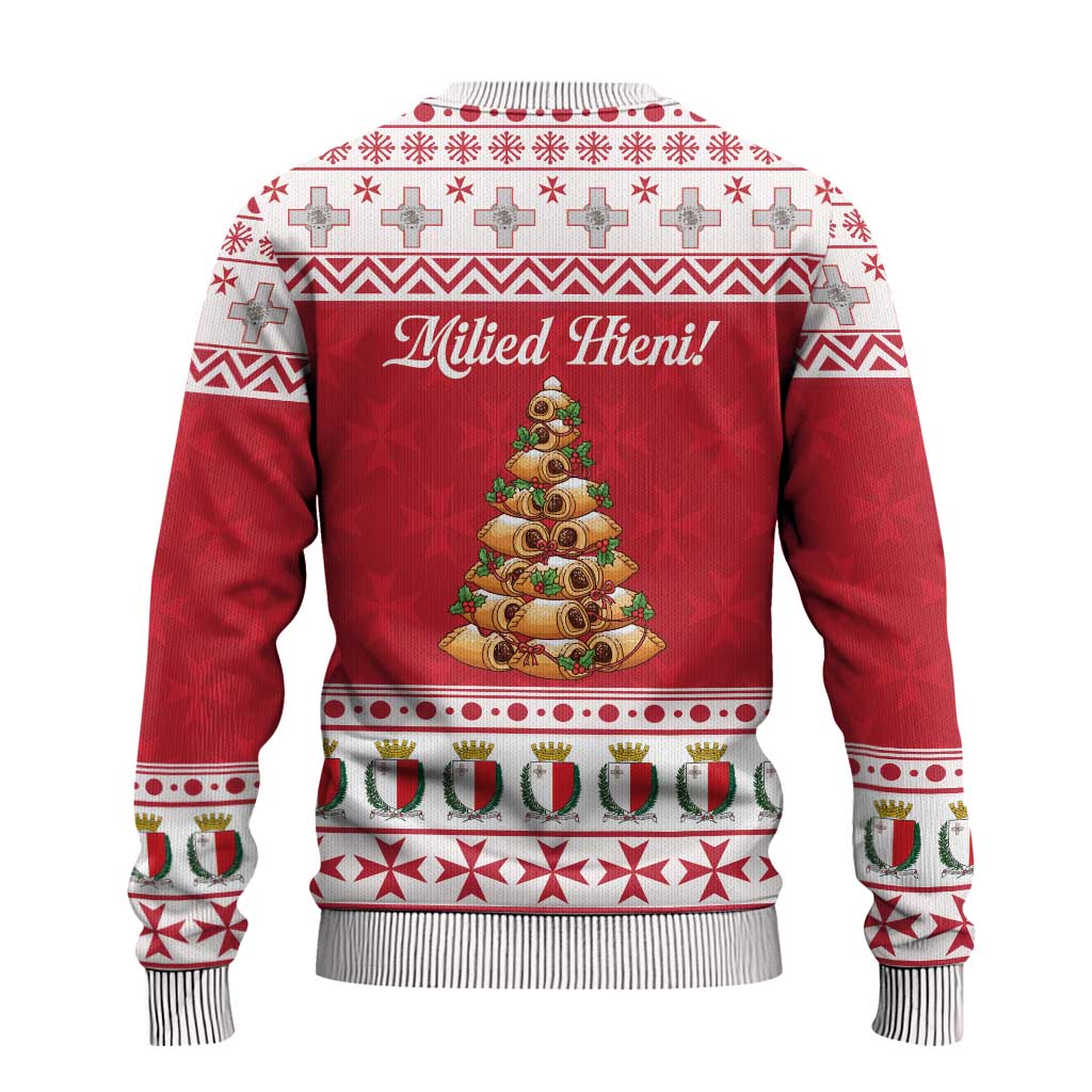 Traditional Maltese Imqaret Pastry Ugly Christmas Sweater Malta Imqaret Christmas Tree - Wonder Print Shop