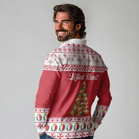Traditional Maltese Imqaret Pastry Long Sleeve Polo Shirt Malta Imqaret Christmas Tree - Wonder Print Shop