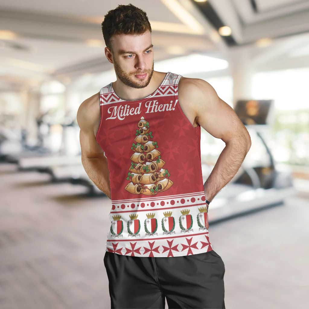 Traditional Maltese Imqaret Pastry Men Tank Top Malta Imqaret Christmas Tree - Wonder Print Shop