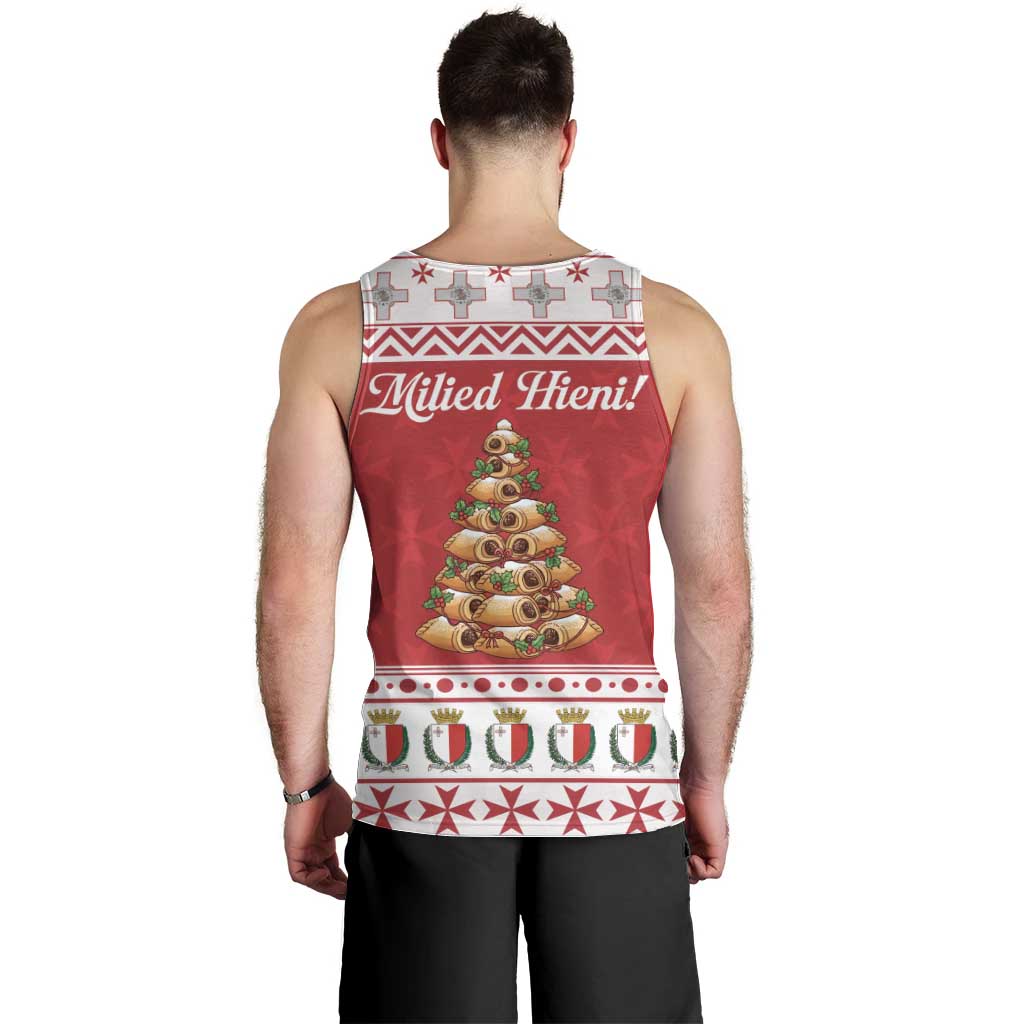 Traditional Maltese Imqaret Pastry Men Tank Top Malta Imqaret Christmas Tree - Wonder Print Shop