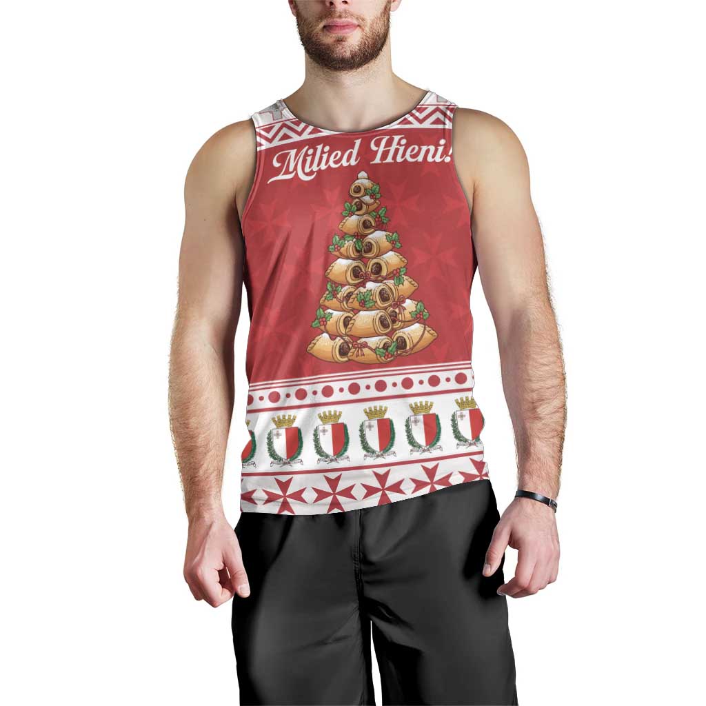 Traditional Maltese Imqaret Pastry Men Tank Top Malta Imqaret Christmas Tree - Wonder Print Shop