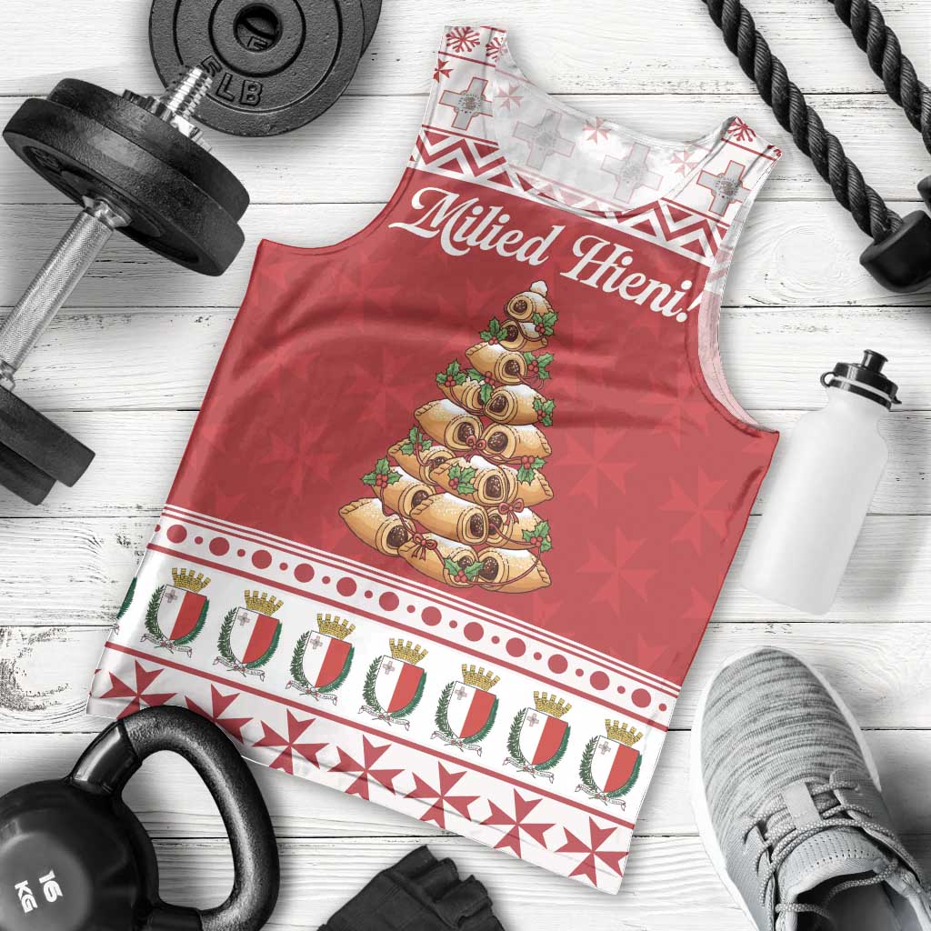 Traditional Maltese Imqaret Pastry Men Tank Top Malta Imqaret Christmas Tree - Wonder Print Shop