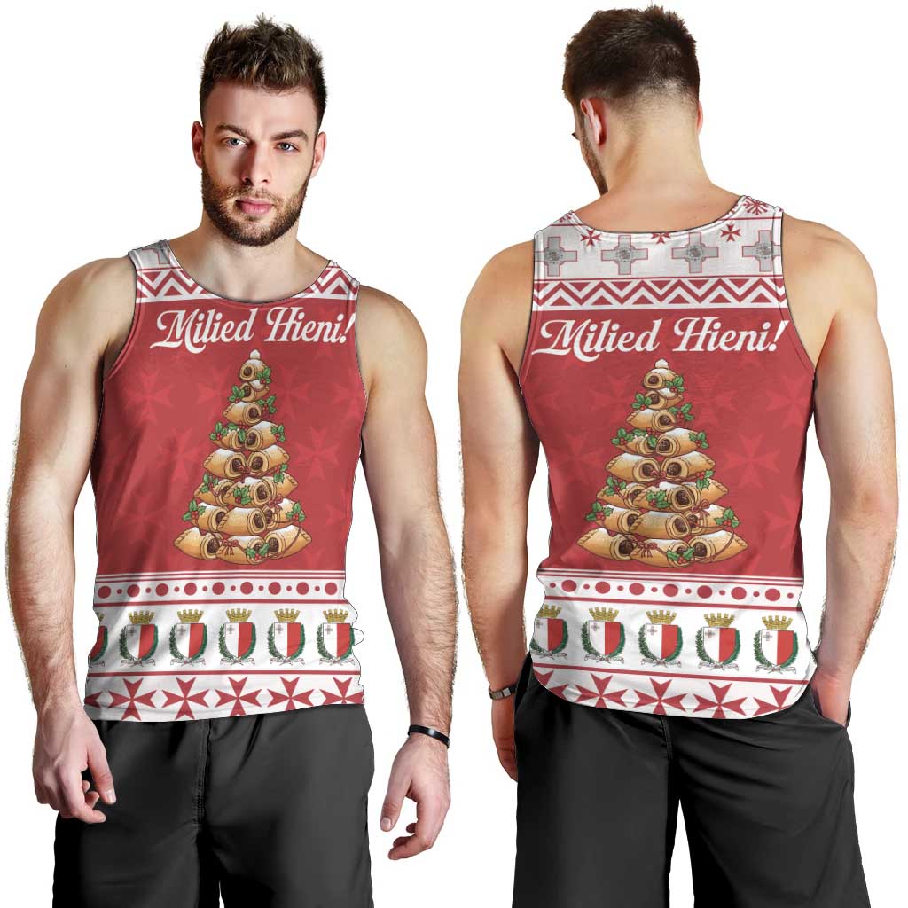 Traditional Maltese Imqaret Pastry Men Tank Top Malta Imqaret Christmas Tree - Wonder Print Shop