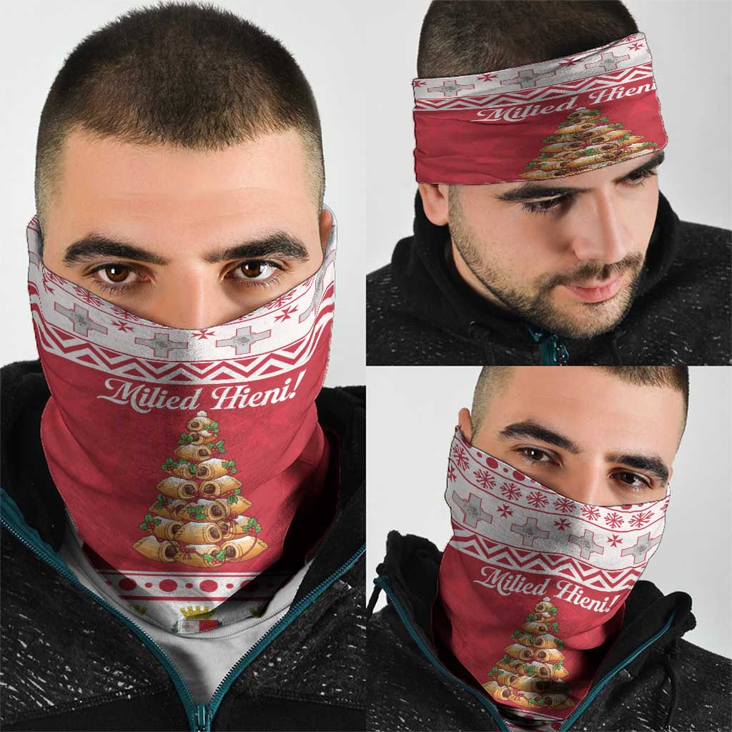 Traditional Maltese Imqaret Pastry Neck Gaiter Malta Imqaret Christmas Tree - Wonder Print Shop