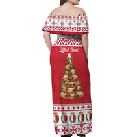 Traditional Maltese Imqaret Pastry Off Shoulder Maxi Dress Malta Imqaret Christmas Tree - Wonder Print Shop