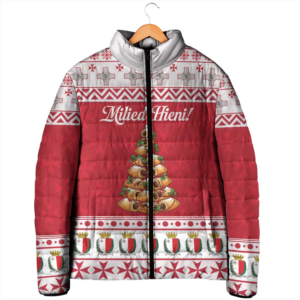 Traditional Maltese Imqaret Pastry Padded Jacket Malta Imqaret Christmas Tree - Wonder Print Shop