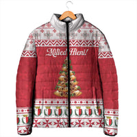 Traditional Maltese Imqaret Pastry Padded Jacket Malta Imqaret Christmas Tree - Wonder Print Shop