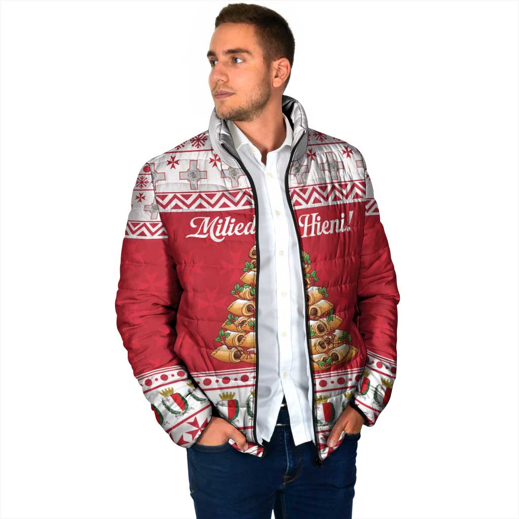 Traditional Maltese Imqaret Pastry Padded Jacket Malta Imqaret Christmas Tree - Wonder Print Shop