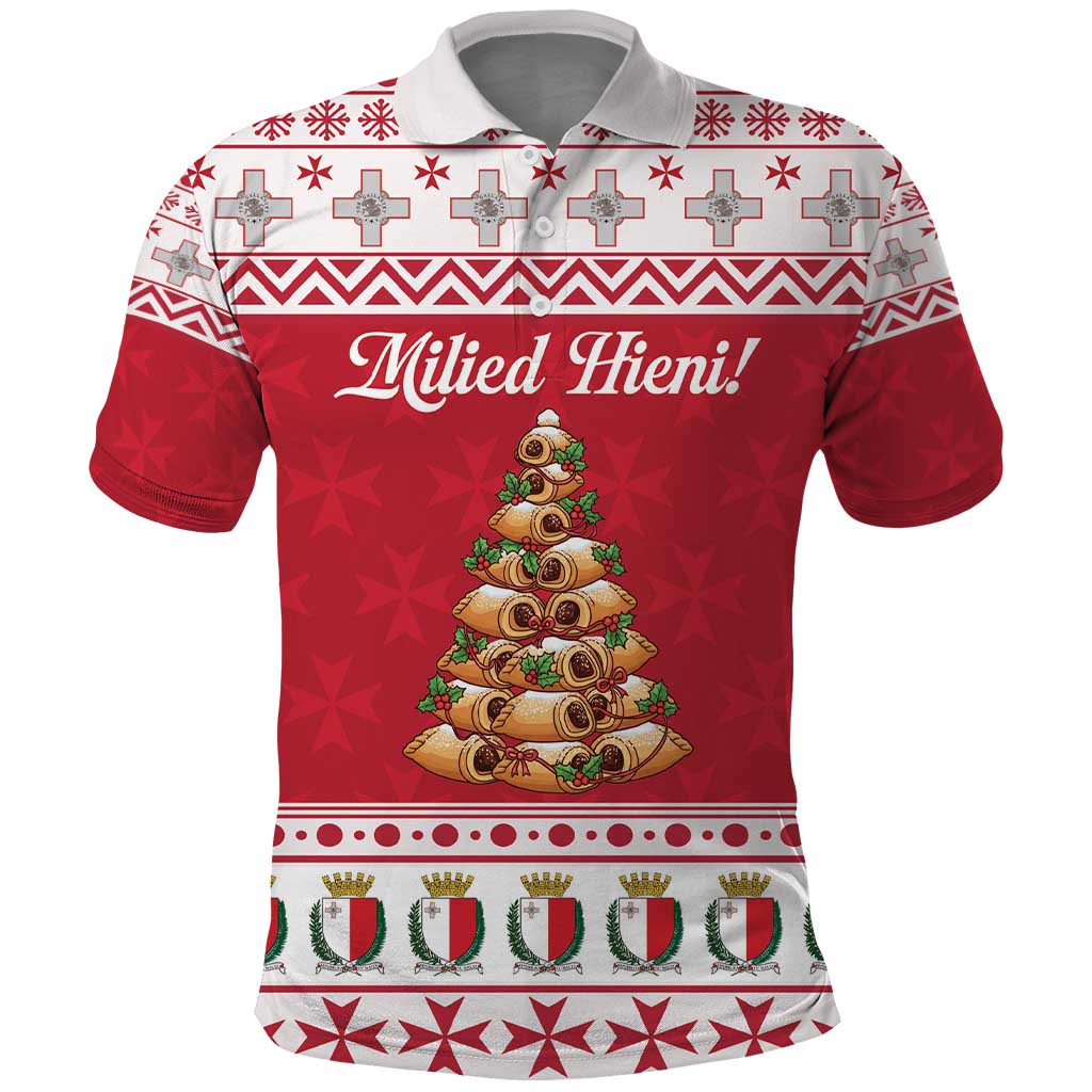 Traditional Maltese Imqaret Pastry Polo Shirt Malta Imqaret Christmas Tree - Wonder Print Shop