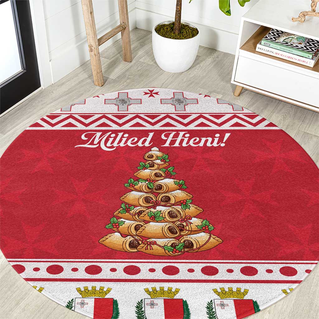 Traditional Maltese Imqaret Pastry Round Carpet Malta Imqaret Christmas Tree - Wonder Print Shop