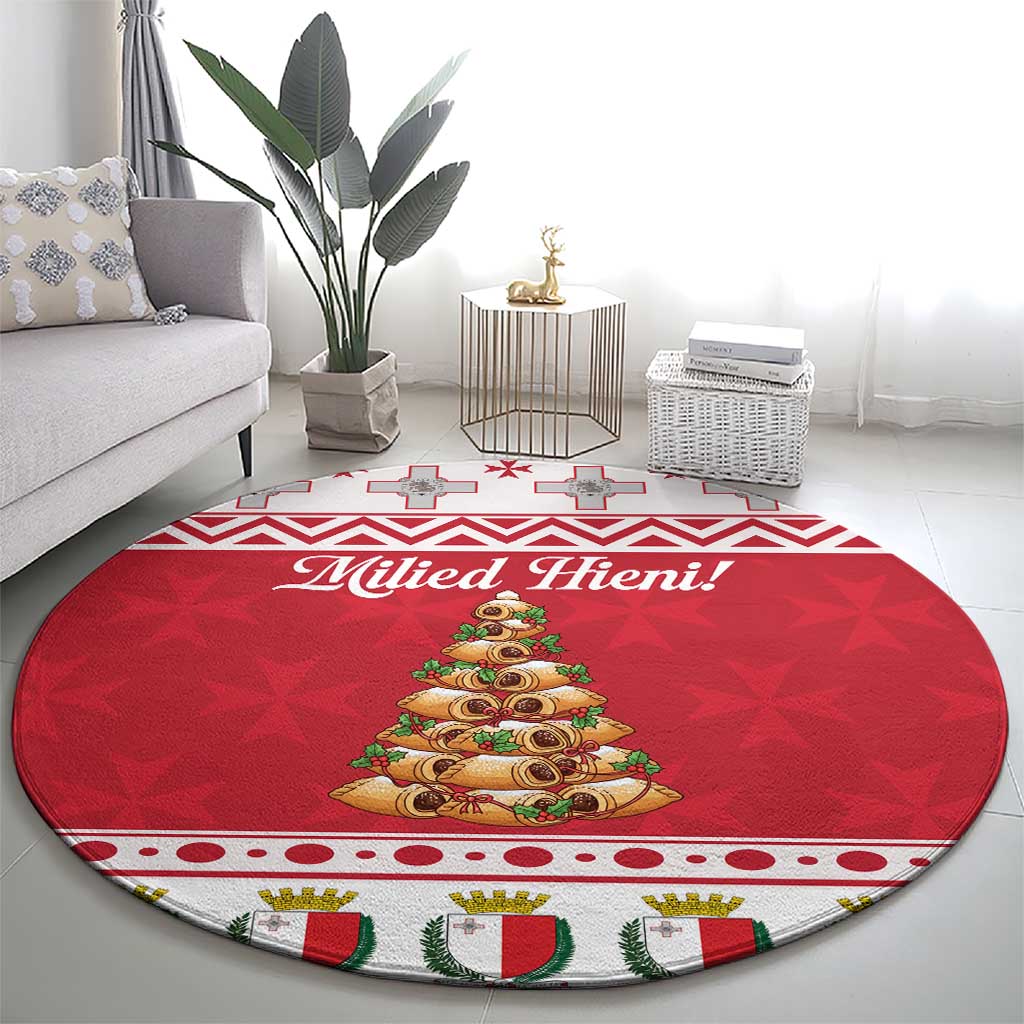 Traditional Maltese Imqaret Pastry Round Carpet Malta Imqaret Christmas Tree - Wonder Print Shop