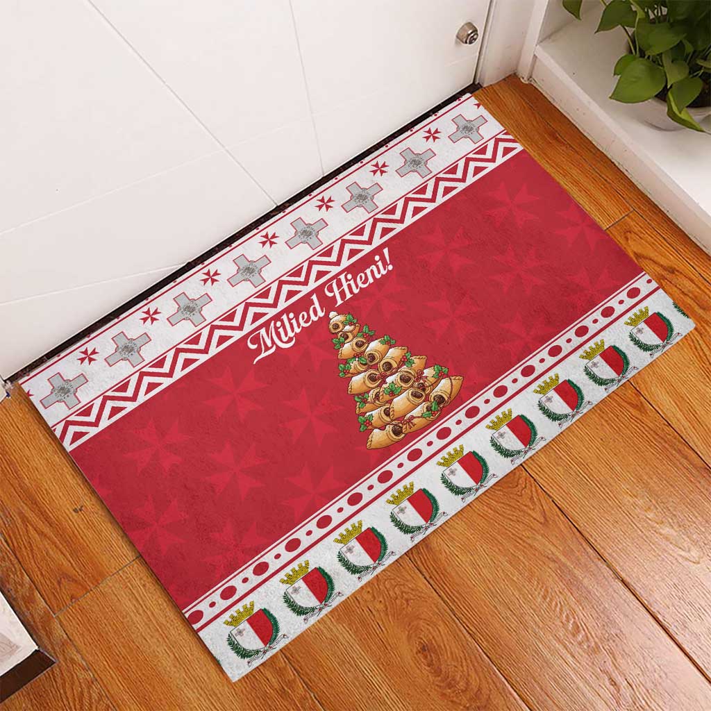 Traditional Maltese Imqaret Pastry Rubber Doormat Malta Imqaret Christmas Tree - Wonder Print Shop