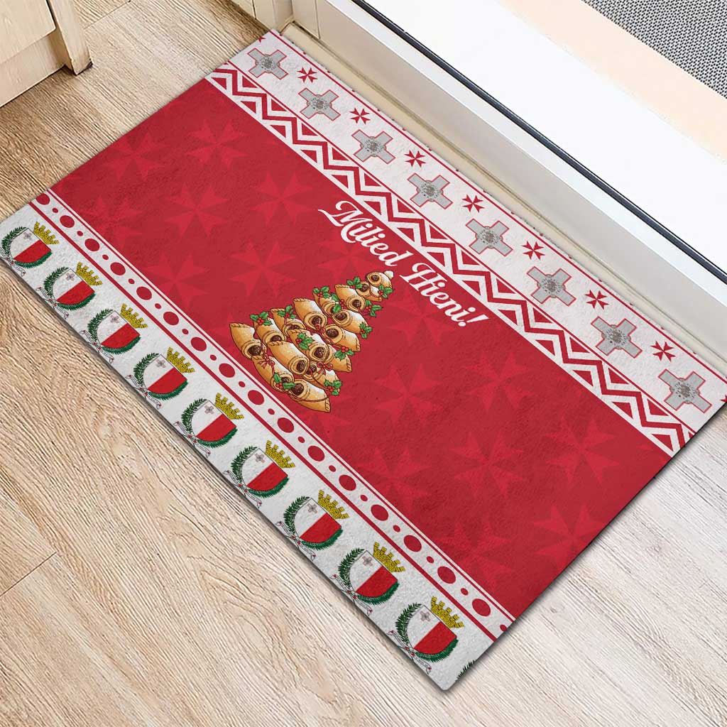 Traditional Maltese Imqaret Pastry Rubber Doormat Malta Imqaret Christmas Tree - Wonder Print Shop