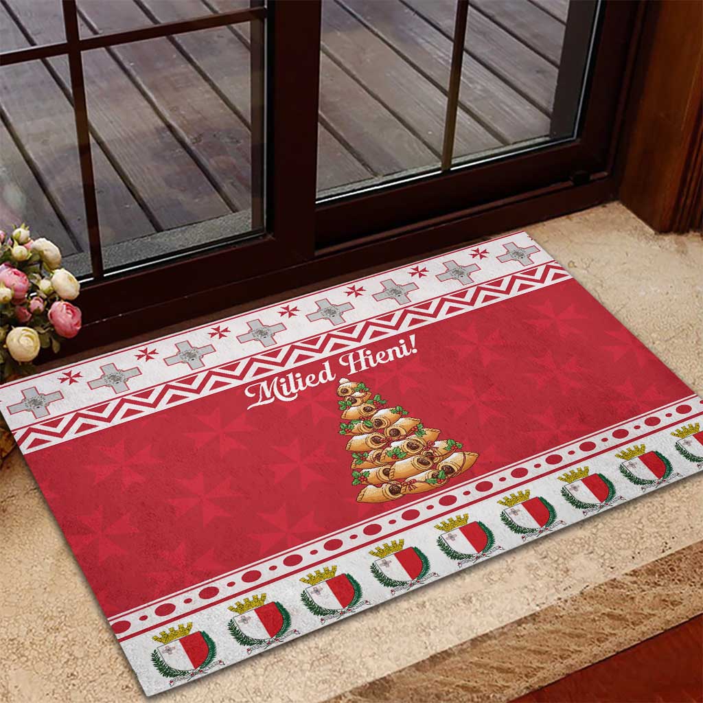 Traditional Maltese Imqaret Pastry Rubber Doormat Malta Imqaret Christmas Tree - Wonder Print Shop