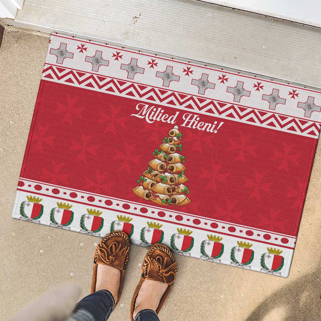 Traditional Maltese Imqaret Pastry Rubber Doormat Malta Imqaret Christmas Tree - Wonder Print Shop