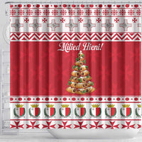 Traditional Maltese Imqaret Pastry Shower Curtain Malta Imqaret Christmas Tree - Wonder Print Shop