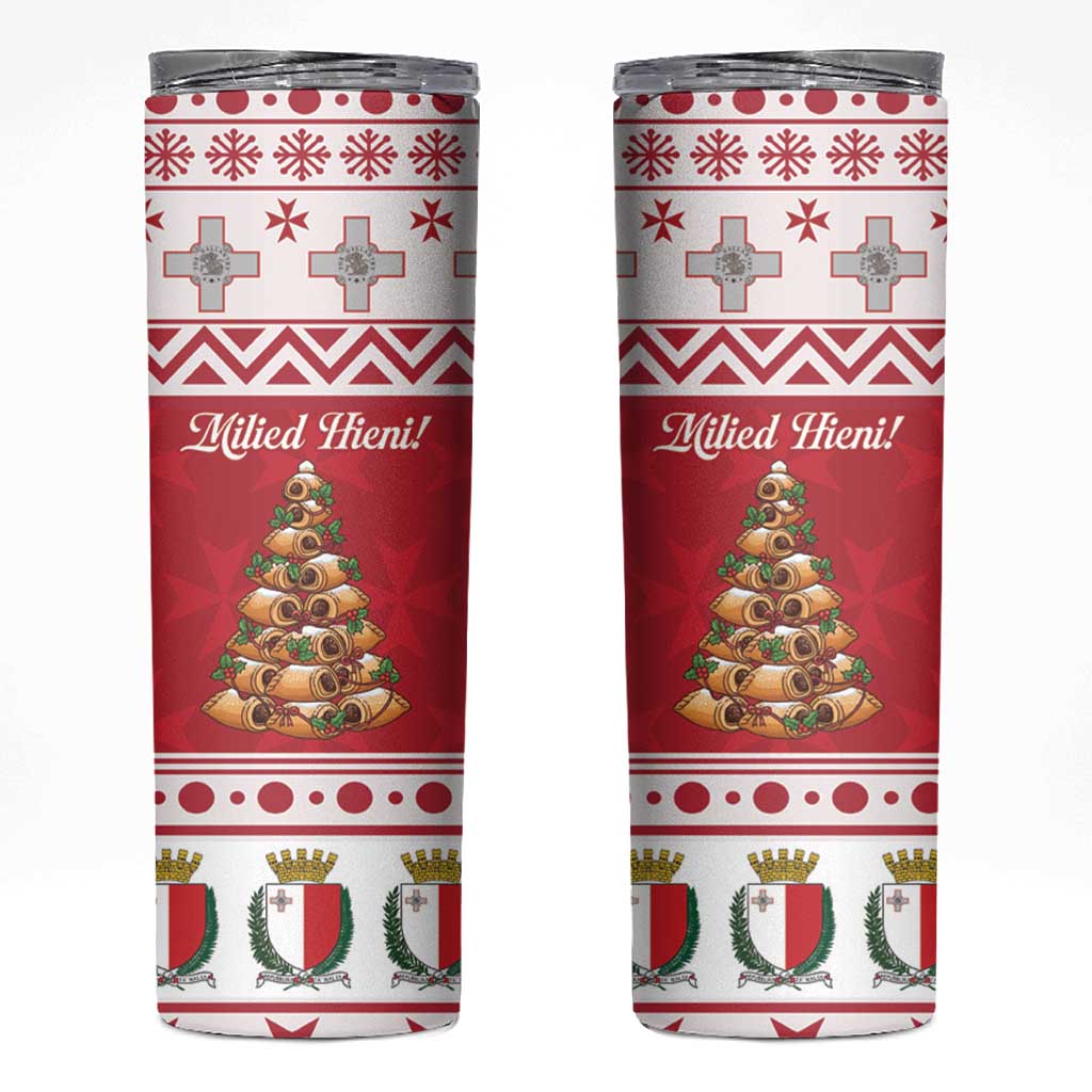 Traditional Maltese Imqaret Pastry Skinny Tumbler Malta Imqaret Christmas Tree - Wonder Print Shop