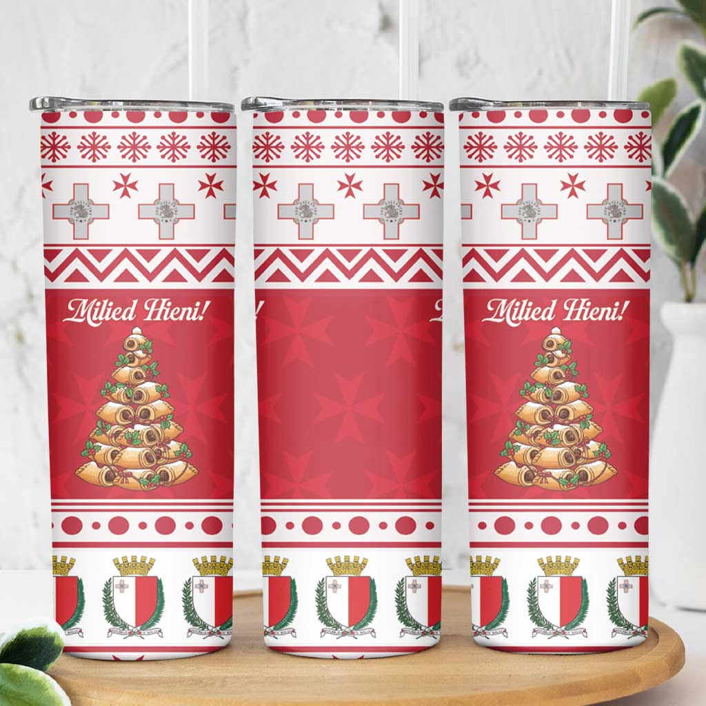 Traditional Maltese Imqaret Pastry Skinny Tumbler Malta Imqaret Christmas Tree - Wonder Print Shop