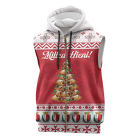 Traditional Maltese Imqaret Pastry Sleeveless Zip Hoodie Malta Imqaret Christmas Tree - Wonder Print Shop