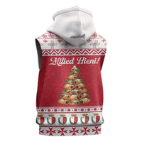 Traditional Maltese Imqaret Pastry Sleeveless Zip Hoodie Malta Imqaret Christmas Tree - Wonder Print Shop
