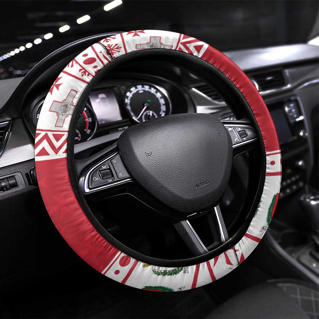 Traditional Maltese Imqaret Pastry Steering Wheel Cover Malta Imqaret Christmas Tree - Wonder Print Shop