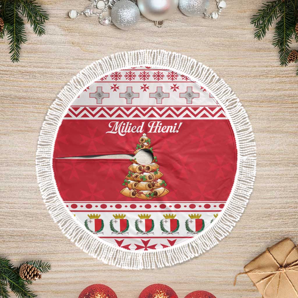 Traditional Maltese Imqaret Pastry Tree Skirt Malta Imqaret Christmas Tree - Wonder Print Shop