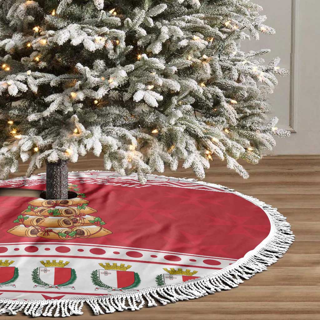 Traditional Maltese Imqaret Pastry Tree Skirt Malta Imqaret Christmas Tree - Wonder Print Shop