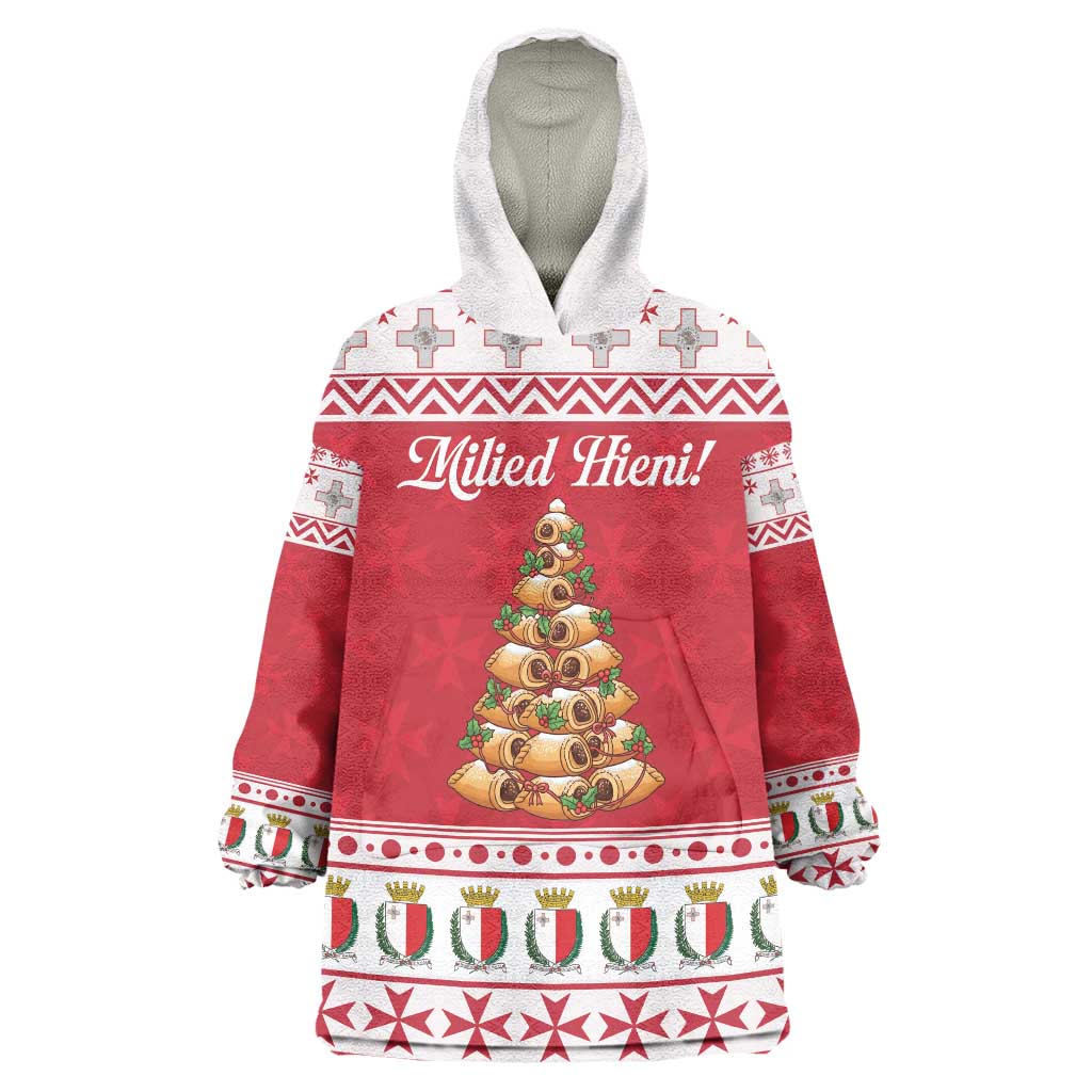 Traditional Maltese Imqaret Pastry Wearable Blanket Hoodie Malta Imqaret Christmas Tree - Wonder Print Shop