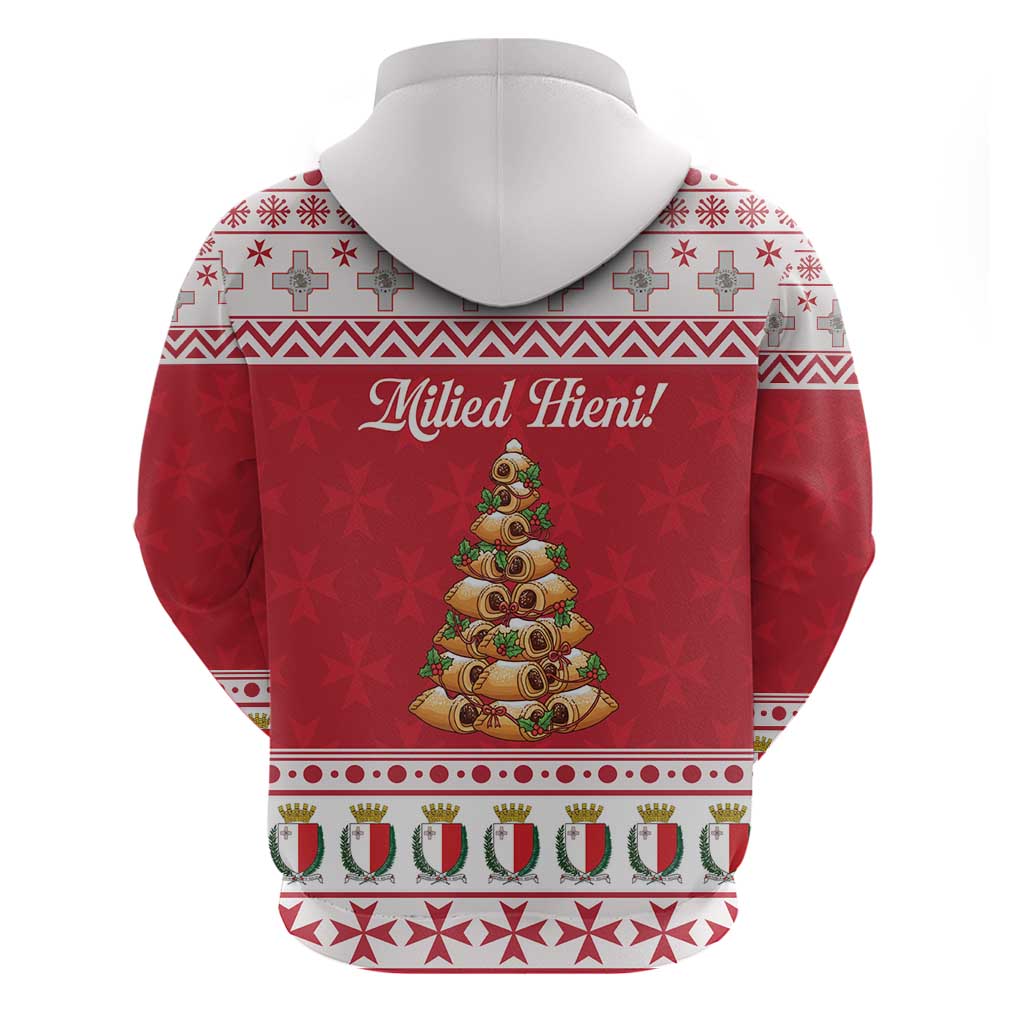 Traditional Maltese Imqaret Pastry Zip Hoodie Malta Imqaret Christmas Tree - Wonder Print Shop