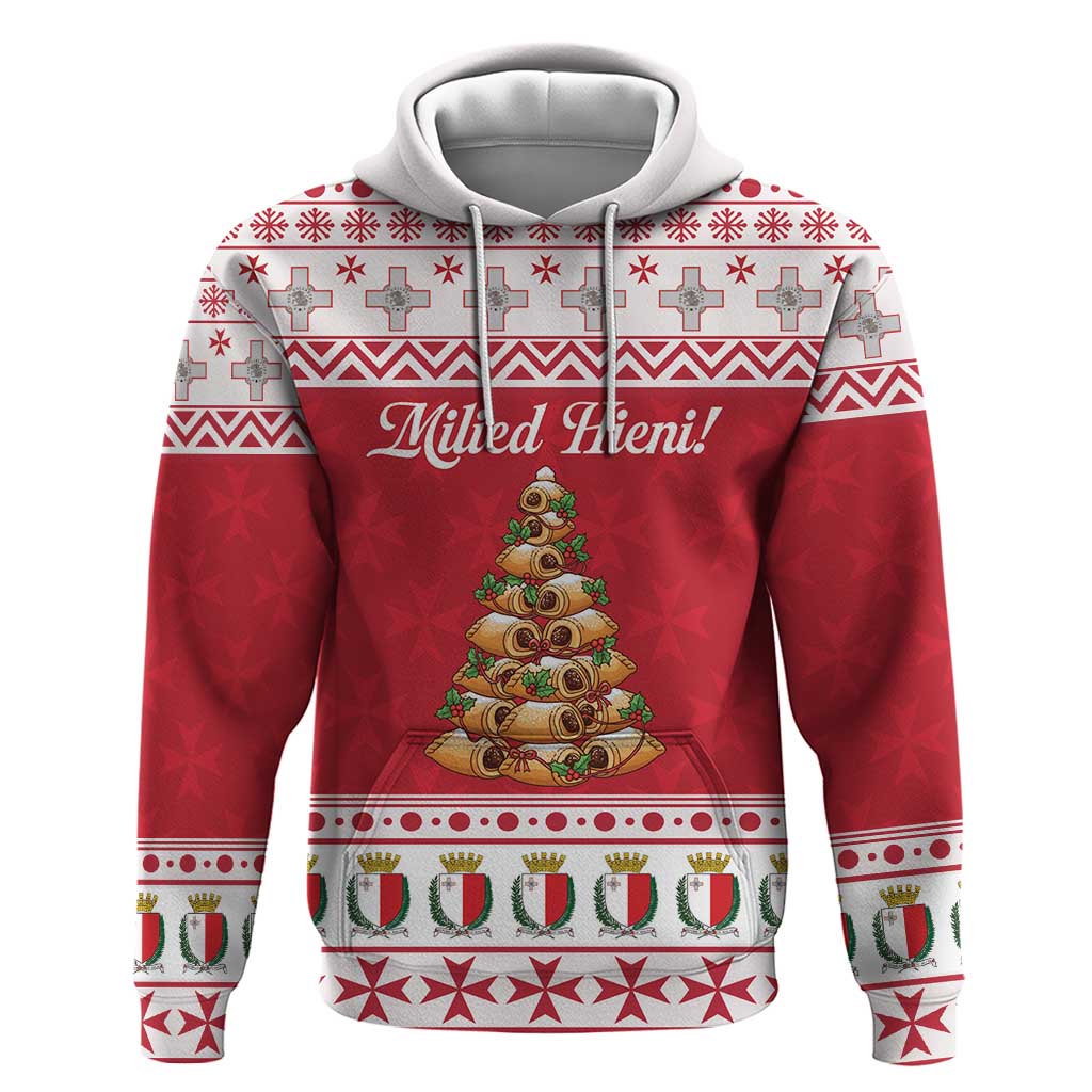 Traditional Maltese Imqaret Pastry Zip Hoodie Malta Imqaret Christmas Tree - Wonder Print Shop