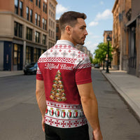 Traditional Maltese Imqaret Pastry Zipper Polo Shirt Malta Imqaret Christmas Tree - Wonder Print Shop