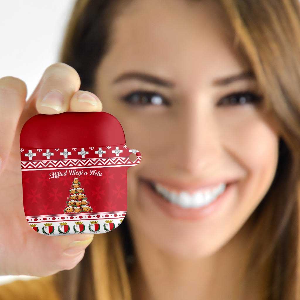 Cute Maltese Imqaret Pastry Christmas AirPods Case Christmas Joy in Malta - Wonder Print Shop