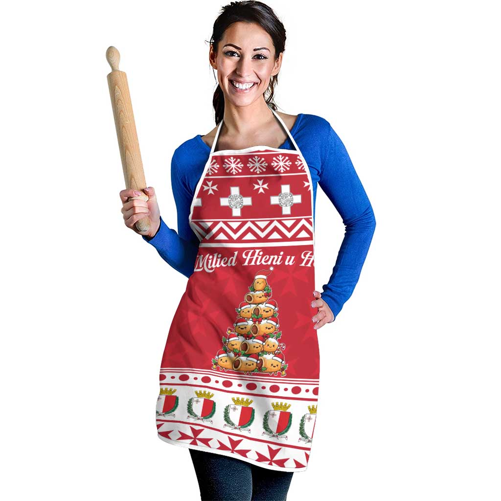 Cute Maltese Imqaret Pastry Christmas Apron Christmas Joy in Malta - Wonder Print Shop