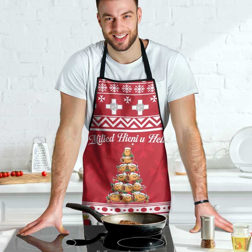 Cute Maltese Imqaret Pastry Christmas Apron Christmas Joy in Malta - Wonder Print Shop