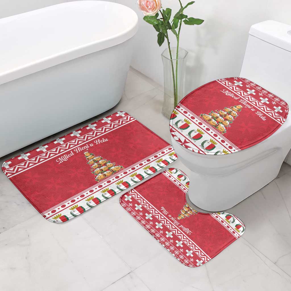 Cute Maltese Imqaret Pastry Christmas Bathroom Set Christmas Joy in Malta - Wonder Print Shop