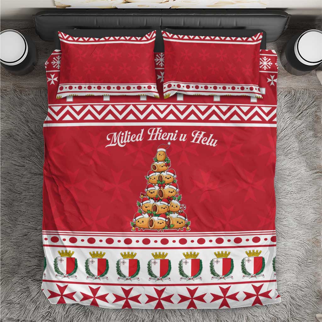 Cute Maltese Imqaret Pastry Christmas Bedding Set Christmas Joy in Malta - Wonder Print Shop