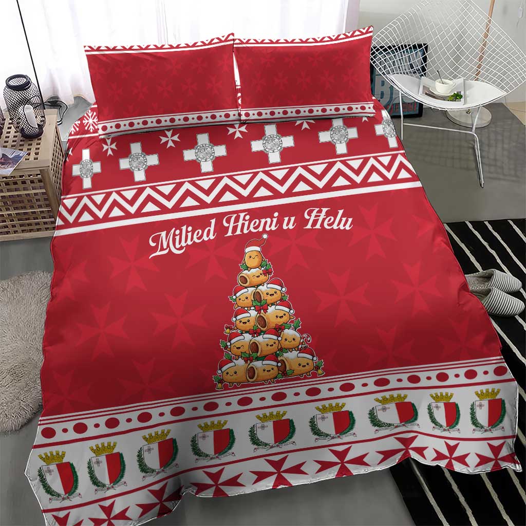 Cute Maltese Imqaret Pastry Christmas Bedding Set Christmas Joy in Malta - Wonder Print Shop