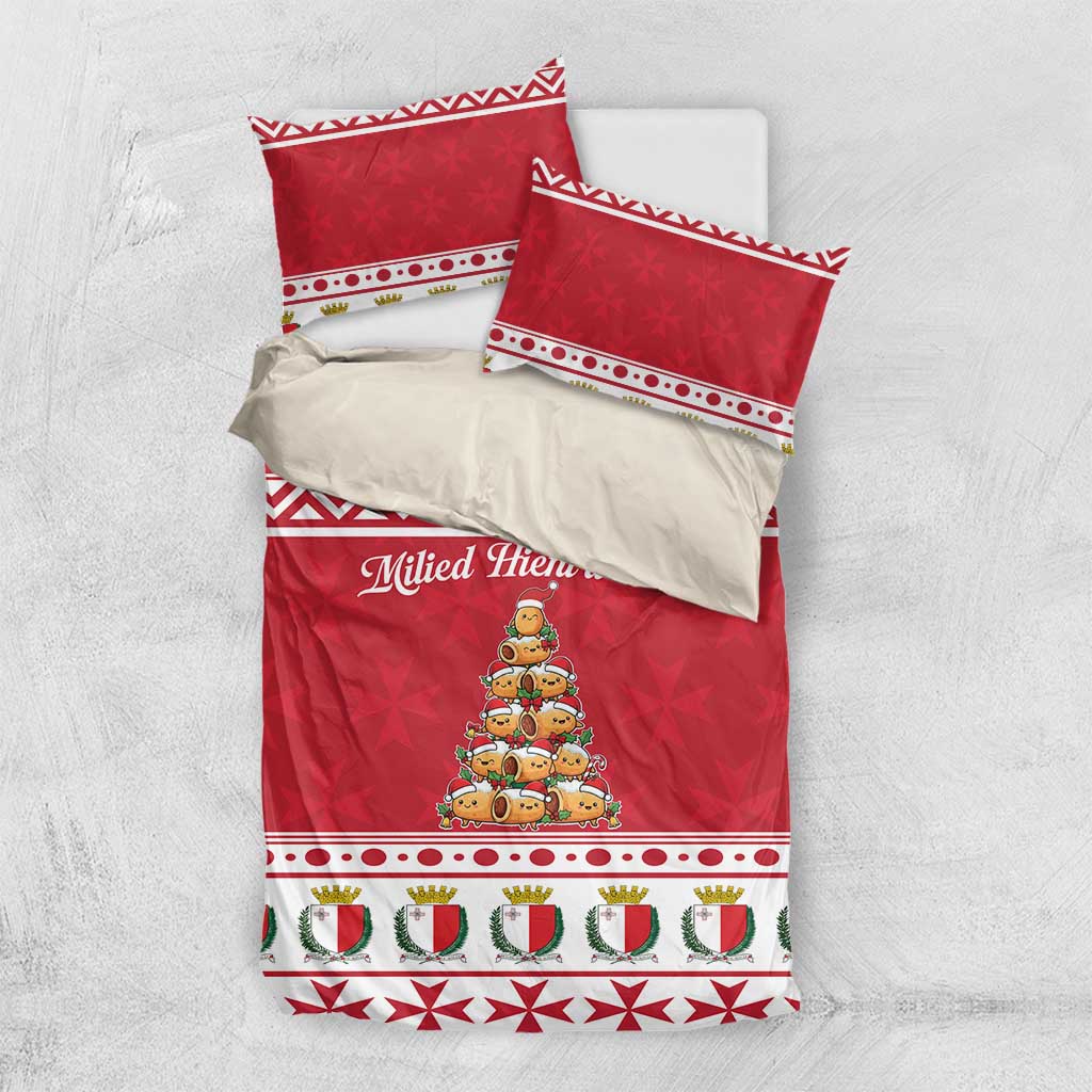 Cute Maltese Imqaret Pastry Christmas Bedding Set Christmas Joy in Malta - Wonder Print Shop