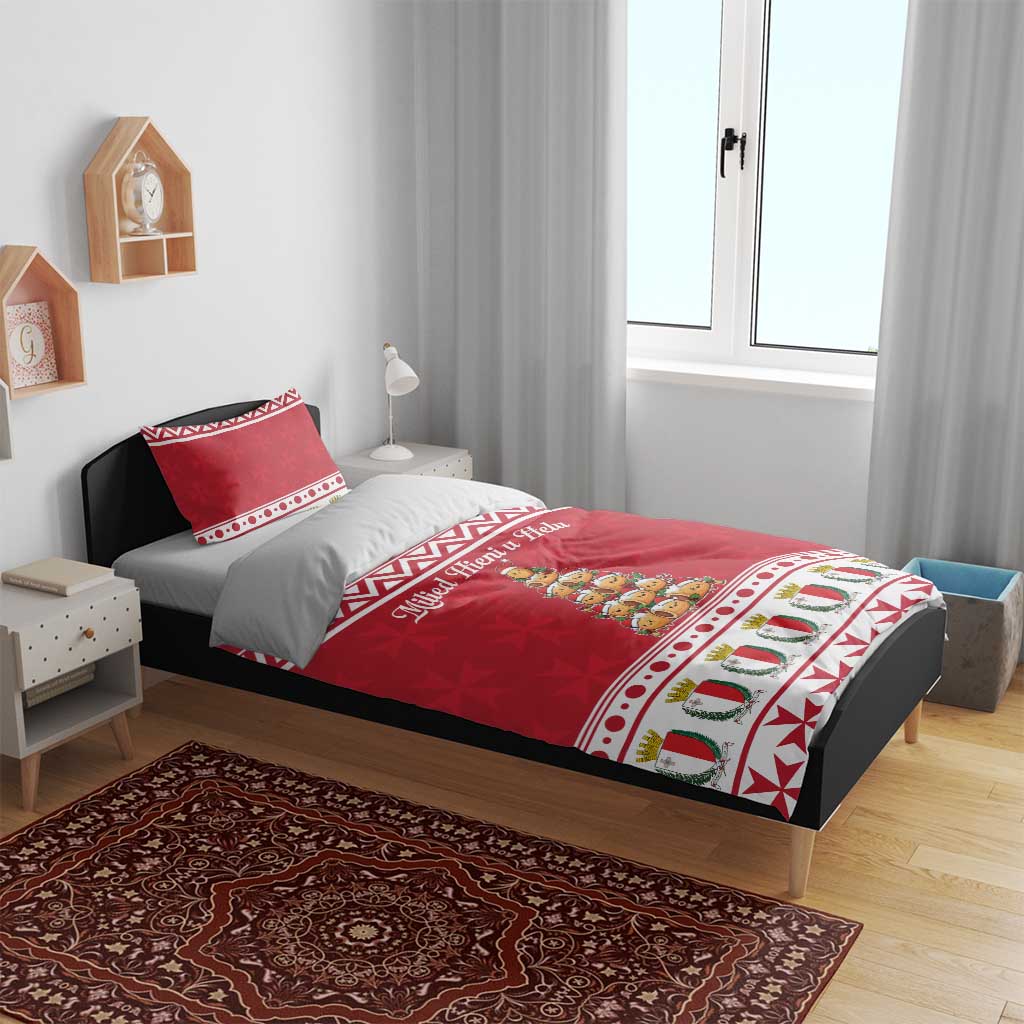 Cute Maltese Imqaret Pastry Christmas Bedding Set Christmas Joy in Malta - Wonder Print Shop