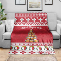 Cute Maltese Imqaret Pastry Christmas Blanket Christmas Joy in Malta - Wonder Print Shop
