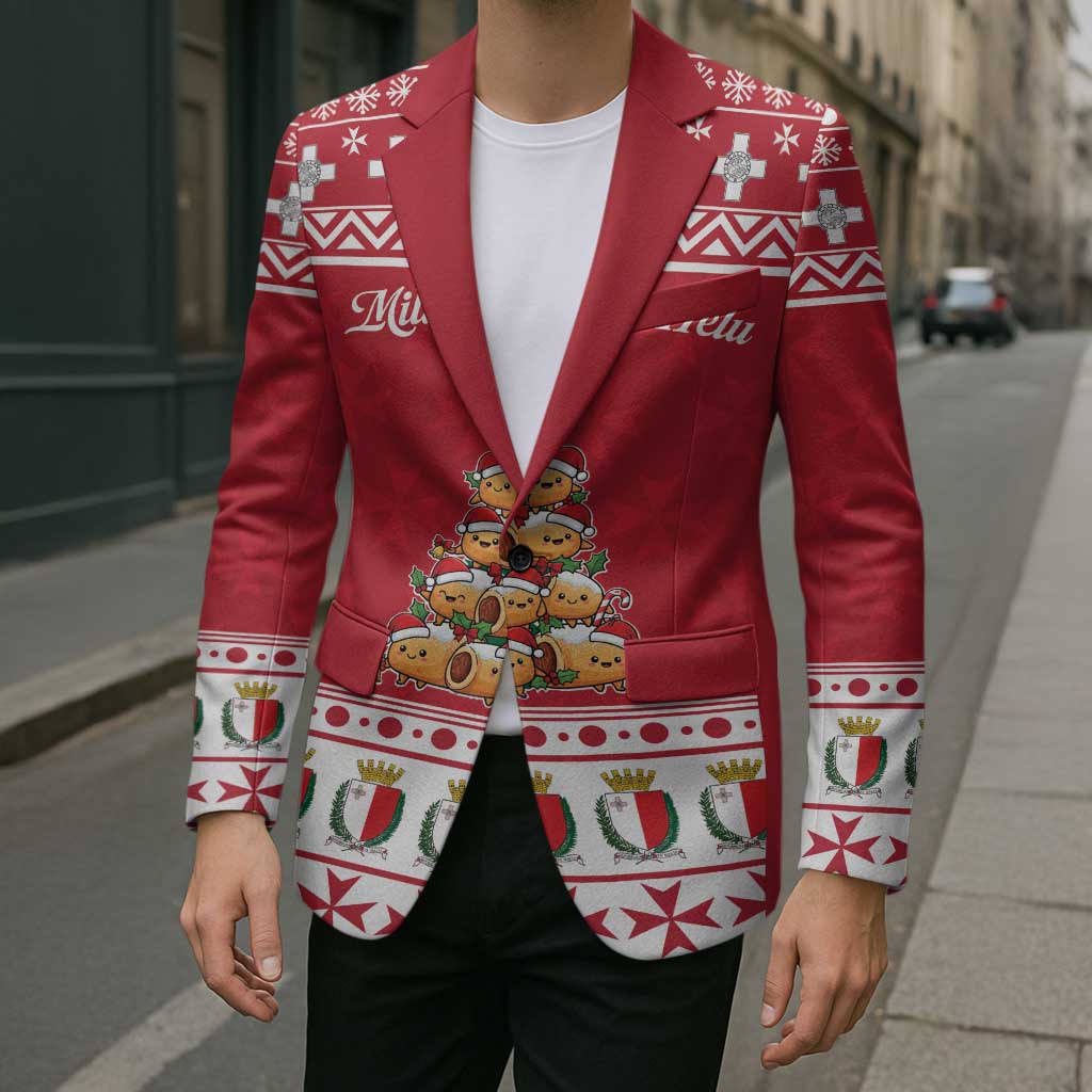 Cute Maltese Imqaret Pastry Christmas Blazer Christmas Joy in Malta - Wonder Print Shop