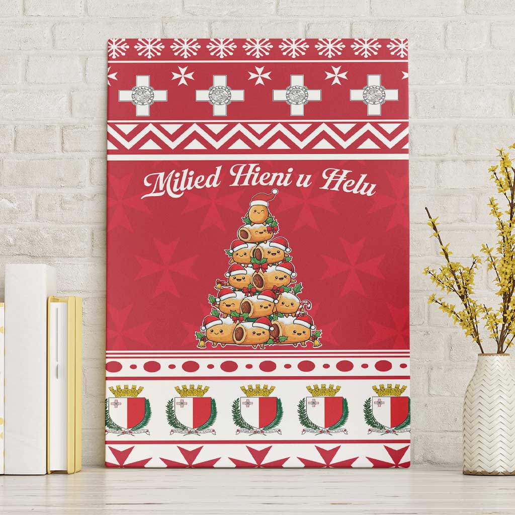 Cute Maltese Imqaret Pastry Christmas Canvas Wall Art Christmas Joy in Malta - Wonder Print Shop