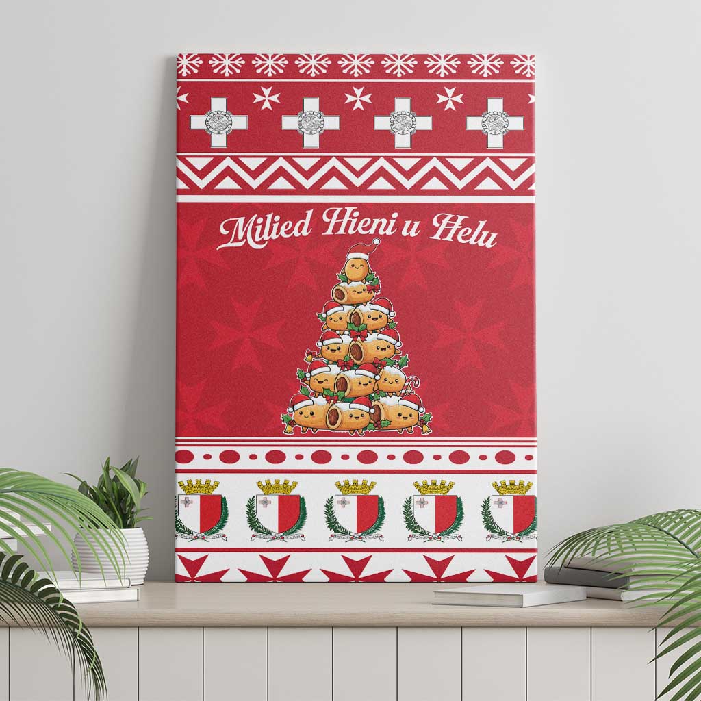 Cute Maltese Imqaret Pastry Christmas Canvas Wall Art Christmas Joy in Malta - Wonder Print Shop