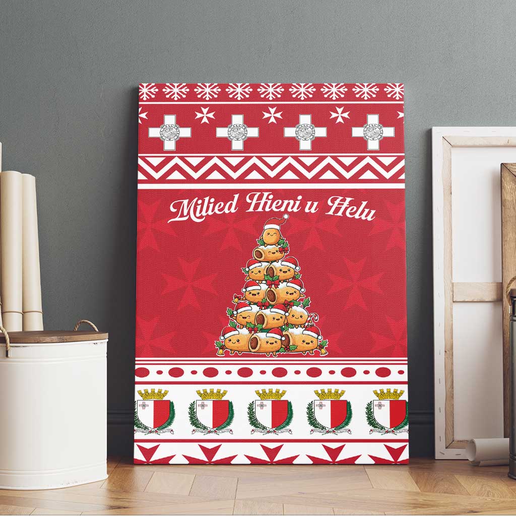 Cute Maltese Imqaret Pastry Christmas Canvas Wall Art Christmas Joy in Malta - Wonder Print Shop
